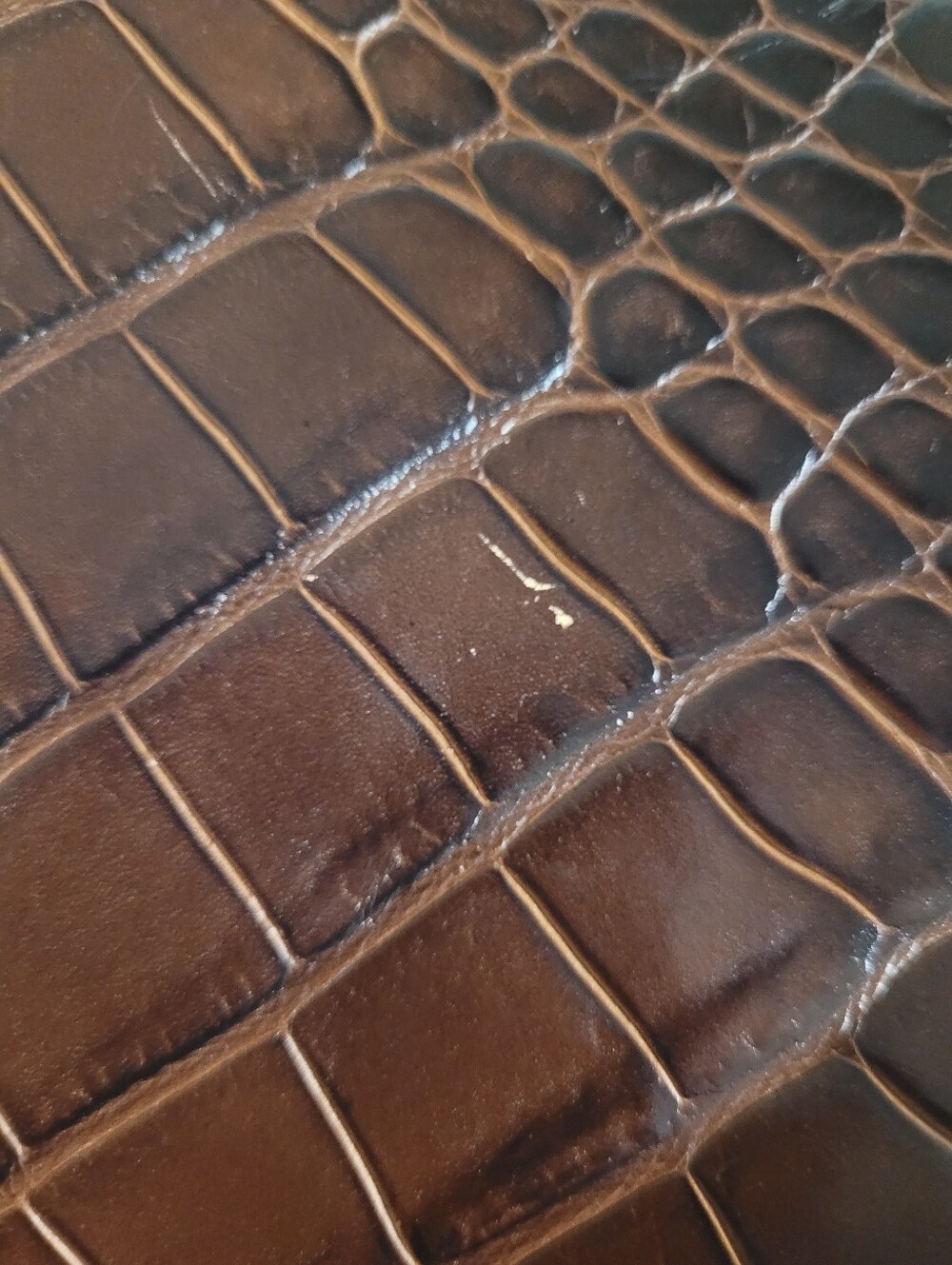 Furla Divide Croc Embossed Leather Tote - Picture 16 of 16